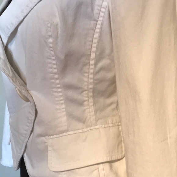 Bebe White Blazer Size 6 Collared 3/4 Sleeve - Picture 5 of 6